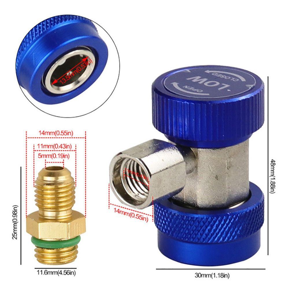 Adjustable Car Quick Coupler Connector Alloy Manifold Gauge Durable Brass Plating Adapter