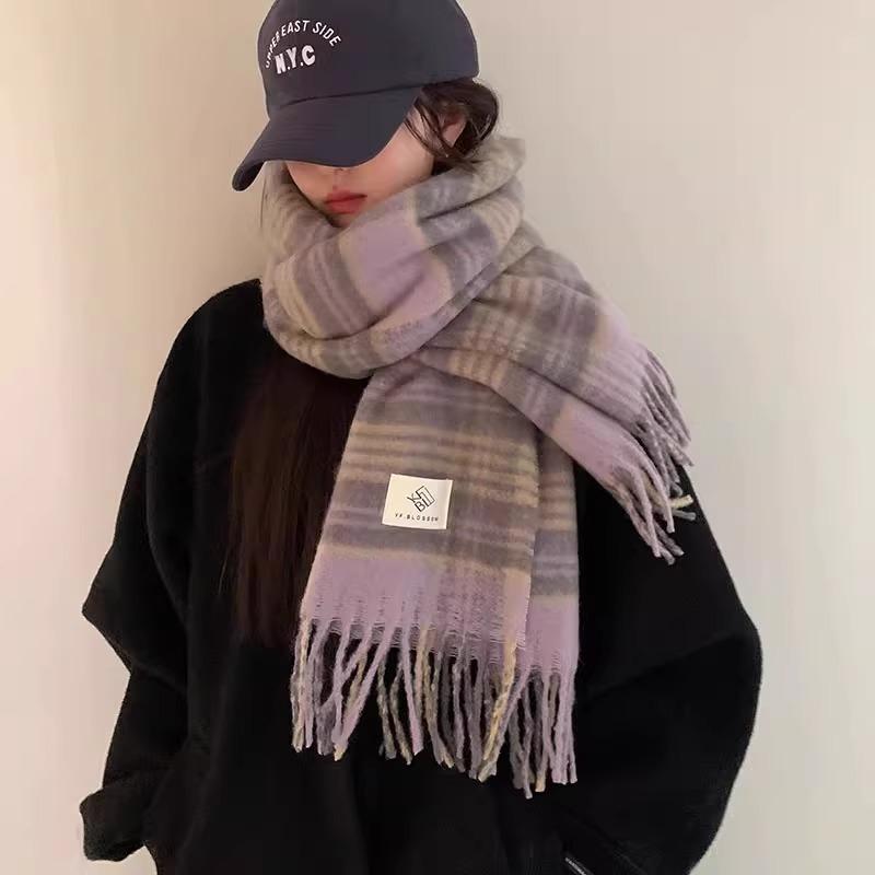 Premium cold braided scarf student scarf Korean version couple scarf women's autumn and winter thickened warm shawl