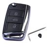 Cocolockey Flip Key Shell For Vw Gollf 7 Mk7 For Skoda Octavia A7 For Seat Remote Folding Car Key Uncut Hu66 Replacement