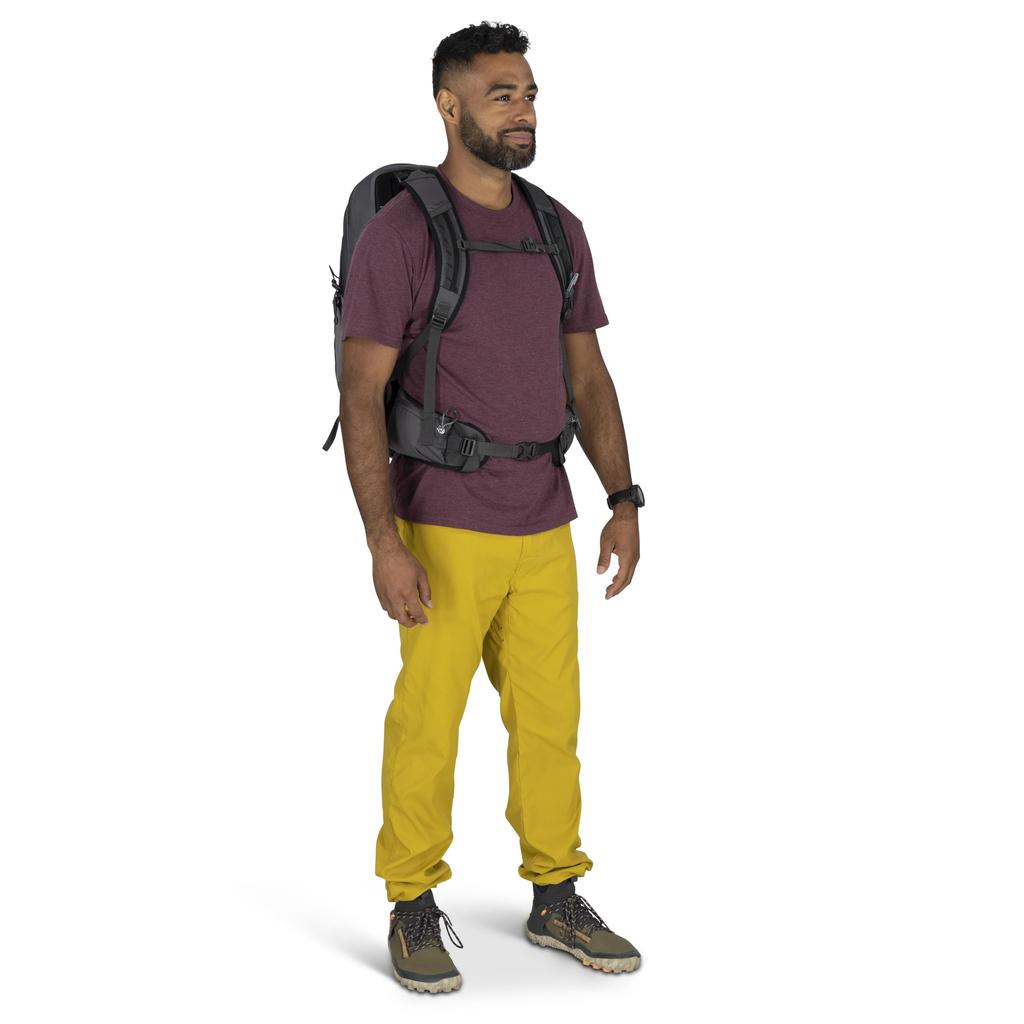 Osprey Talon 22L Lightweight Hiking Backpack with Phantom One 22 Men's Hipbelt, Gray/Dark Charcoal, Size, Liters.