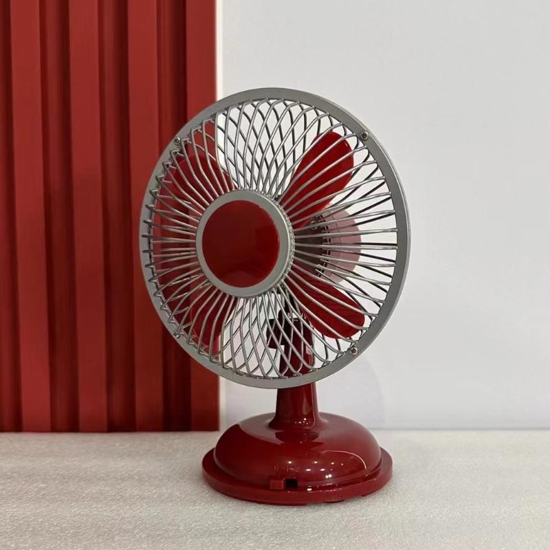 Small Table Fan 5.7inch Oscillating Table Fan 2-Speed USB/AA Battery Power Desk Fan Gift