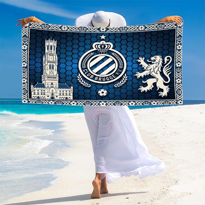 Club Brugge Print Beach Towel, Large Soft Quick Dry Towel for Beach Camping Swimming