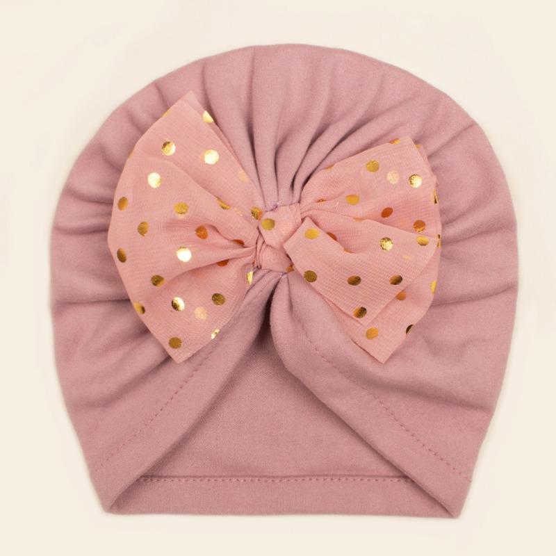 Winter Baby Bow Fleece Hair Cap, Children's Warm and Comfortable Pullover Hat, Baby Hat