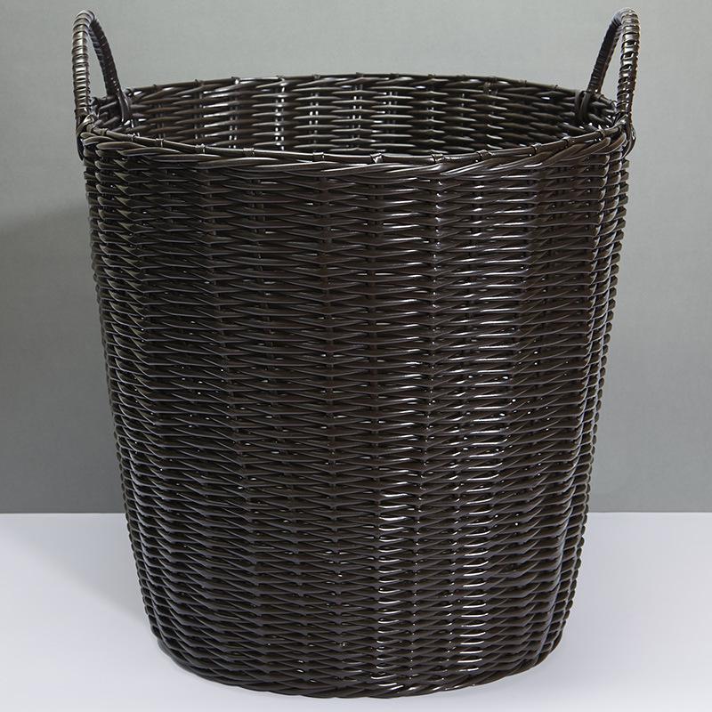 Lux Woven Rattan Laundry Basket - Elegant Clothes Storage Solution