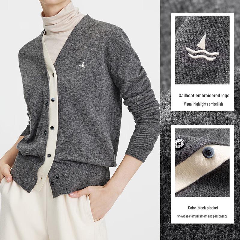 Navigare Women's Casual Lambswool Cardigan Sweater