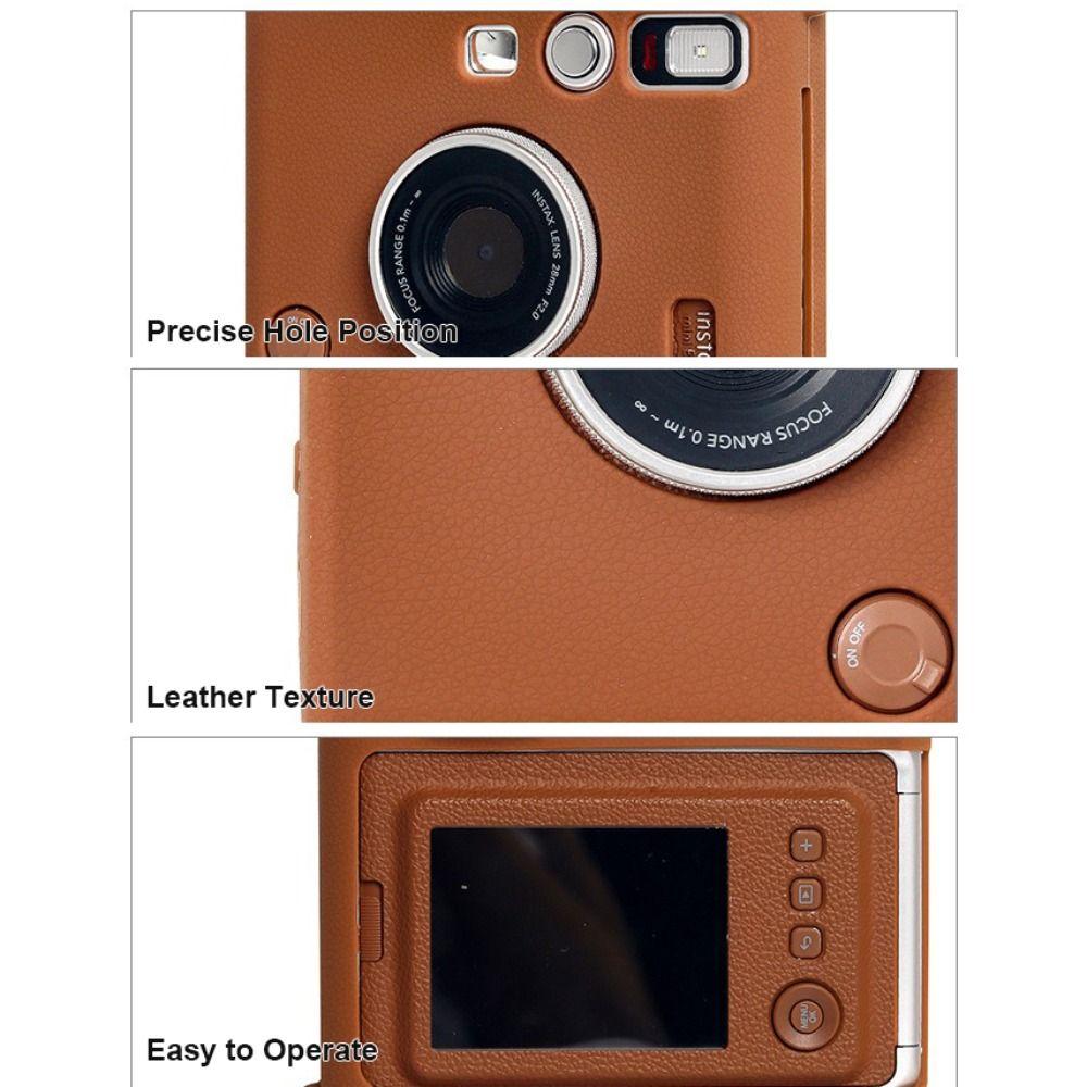 Solid Color Silicone Protective Cover for Fujifilm Instax Mini EVO Instant Camera Case Accessories Soft Shell Leather Protector