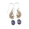 Iolite Gemstone 925 Sterling Silver Jewelry Handmade Drop/Dangle Earrings 1.8" EE-88-7