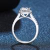 Round Four-claw Simulated Moissanite Ring Elegant And Stylish Women's Wedding Ring