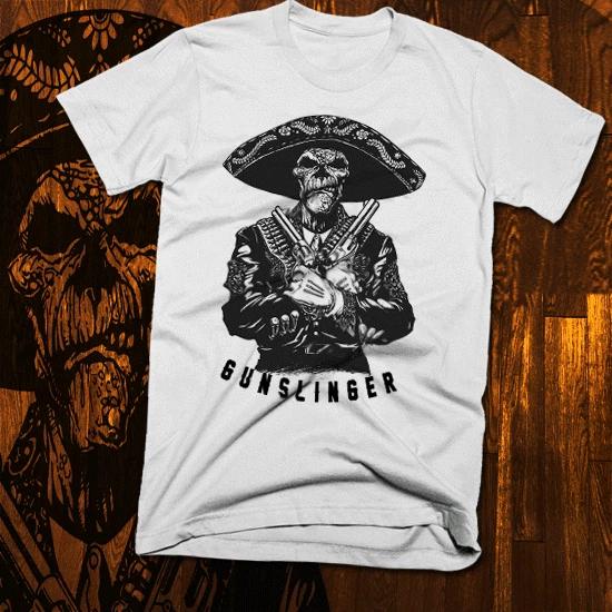 Gunslinger T-Shirt Sicario Hitman Gangster new cotton tee sniper kingpin S