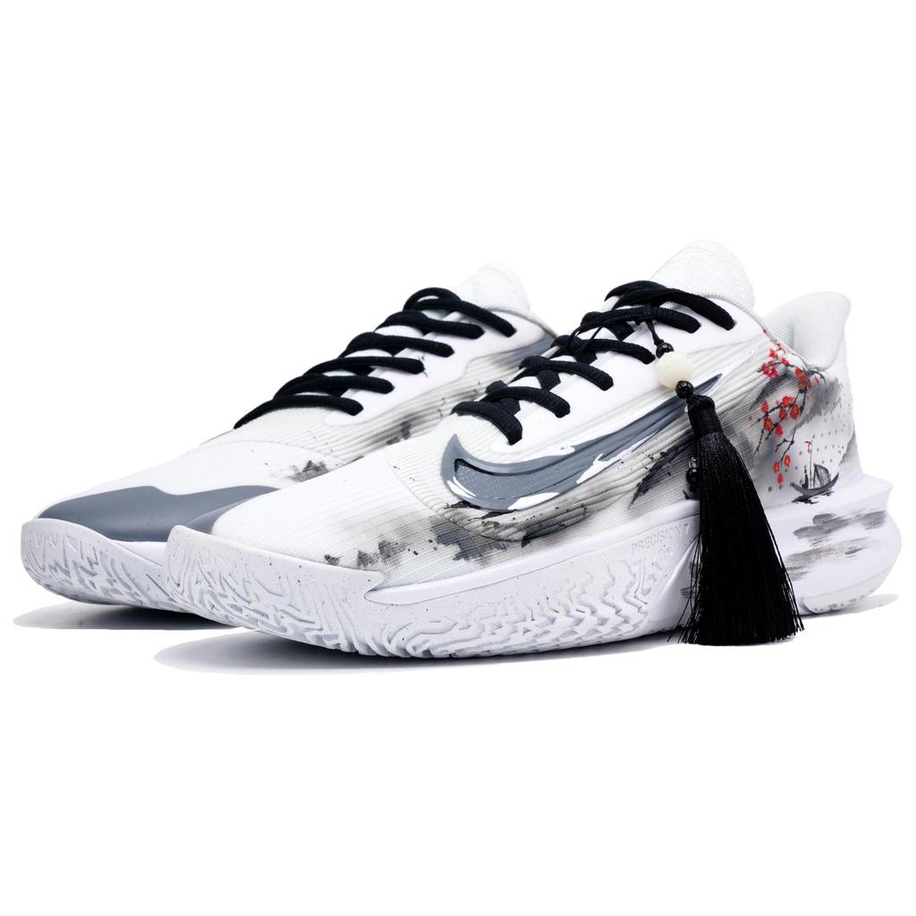 Nike Precision 7 Low top Basketball Shoes Unisex White Gray FN4322-100(Team145-)