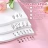 Bobisty 10Pairs Hypoallergenic Earrings Sets for Women Surgical Steel Screw Back Stud Small Hoops Earrings Cute Earrings Jewel