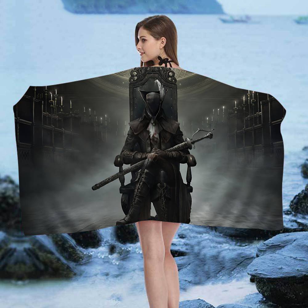 

Action Game B-Bloodborne Microfiber Beach Towel Absorbent Quick dry Soft Yoga Swimming Resort Mountain Climbing Towel W40*H60(CM)