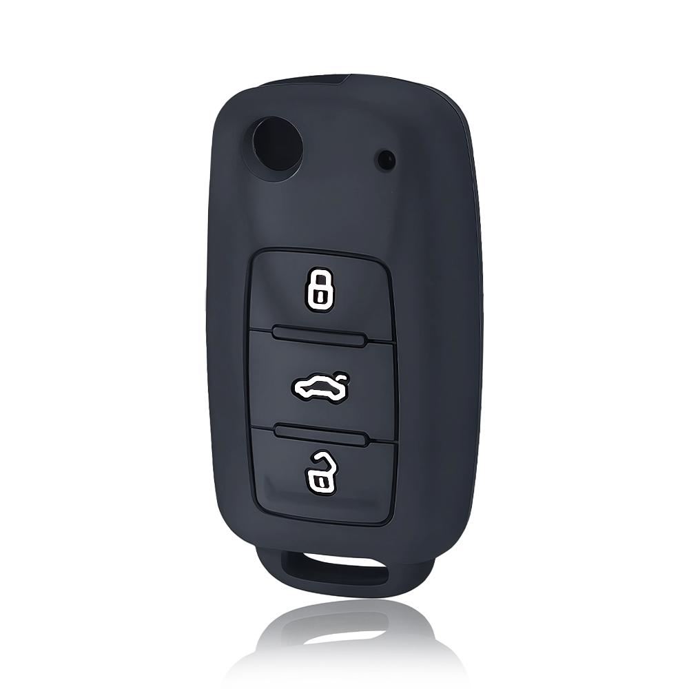 Silicone Car Key Cover Case Holder Shell For Vw Volkswagen Polo Tiguan Passat B5 B6 B7 Golf 4 5 6 Mk6 Jetta Lavida Accessories