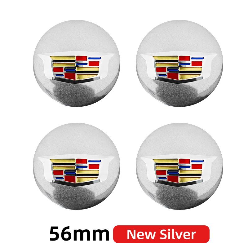 3D 4pcs 56mm 60mm 65mm Car Wheel Center Hub Cap Stickers Decal For Cadillac CTS DTS STS XTS ATS BLS SLS Deville CT5 CT6 XT5 XT6
