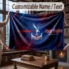 Custom Name Flannel Throw Blanket Crystal Palace Pattern Warm Home Decoration