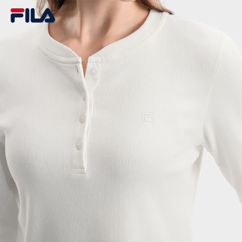 Fila Women's Slim Fit Long Sleeve Henley Top
