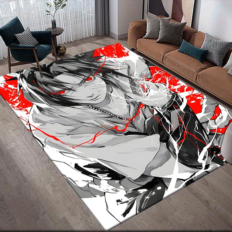 Uchiha Sasuke Area Rug, Naruto Fan Soft Carpet, Ideal Gift.chl
