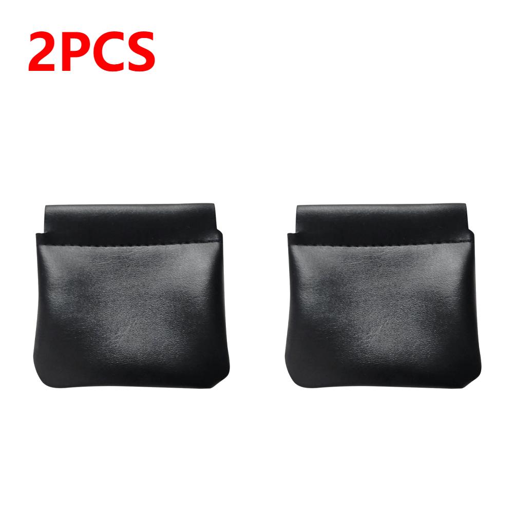 PU Leather Cosmetic Pouch Jewelry Storage Bag Self-Closing Portable Travel Bag Versatile Headphones Keys Storage Organizer Purse