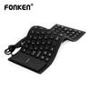 Fonken 85 Keys Computer Keyboard Silicone Soft Keyboard USB Wired Keyboard Mini Laptop Folding Waterproof Keyboard