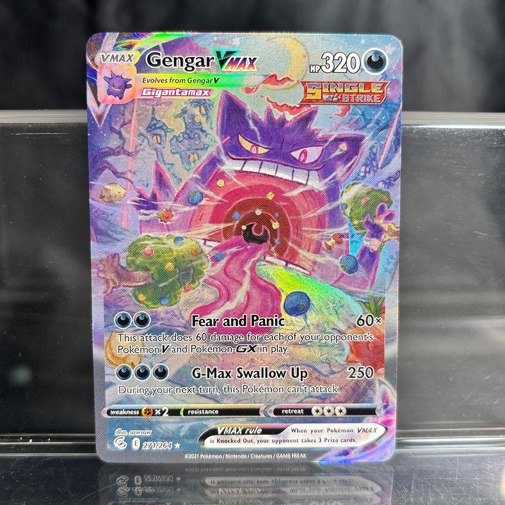 

Голографическая Коллекция Игровых Карточек PTCG Прокси-Карты Чаризард Пикачу Мью EX Синглы PKM Фольгированные Карты Генгар VMAX Skyridge (SK)