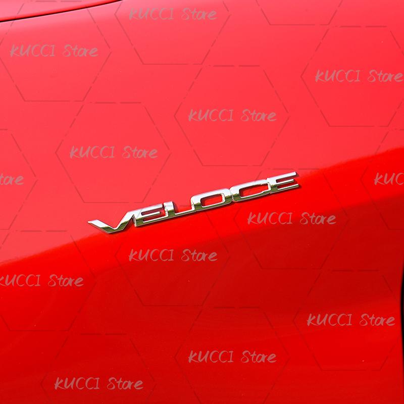 Autocollant de Voiture 3D VELOCE TI Logo Emblème Métallique Badge Autocollants Pour Alfa Romeo 159 155 Giulietta Giulia Junior Tonale Stelvio Mito 955