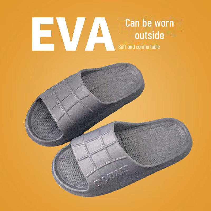 Unisex Summer Non-Slip EVA Flip Flops - Soft Sole, Deodorant, Wear-Resistant, Thick-Soled Slippers for Home and Bath.