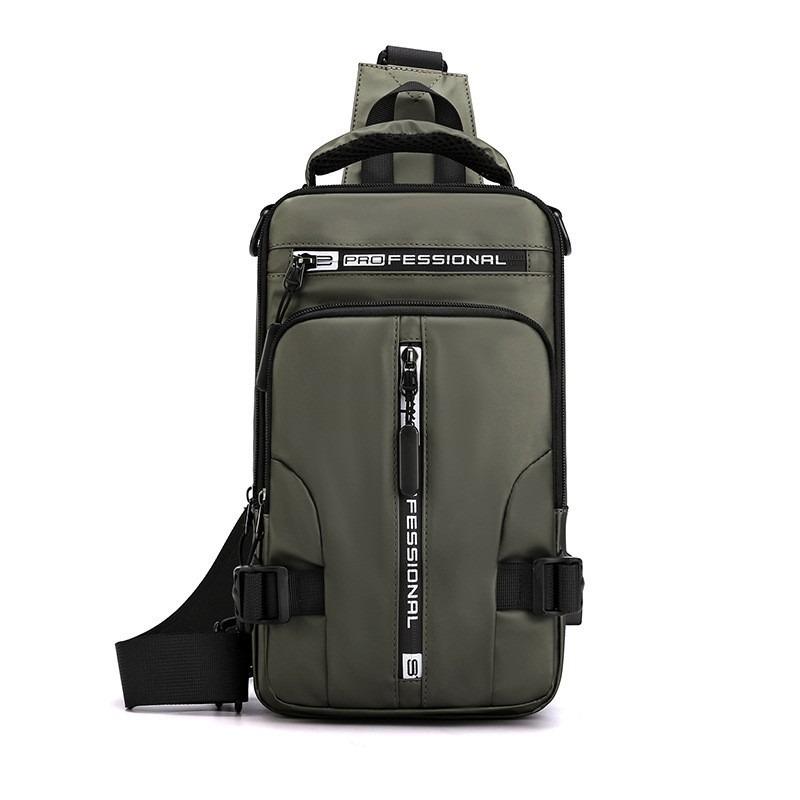 New Men's Multifunctional Chest Bag Fashion Casual One-shoulder Messenger Bag Durable Outdoor Small Backpack.