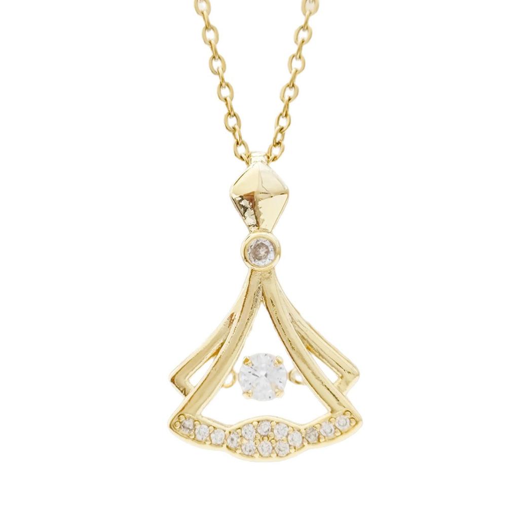 Damen-Anhänger-Halskette aus Titanstahl - Leichte Luxus-Schlüsselbein-Kette