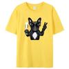 Men's Summer Bulldog Letter Print Luxury Short Sleeve T-shirt Summer Street Fashion T-Shirt