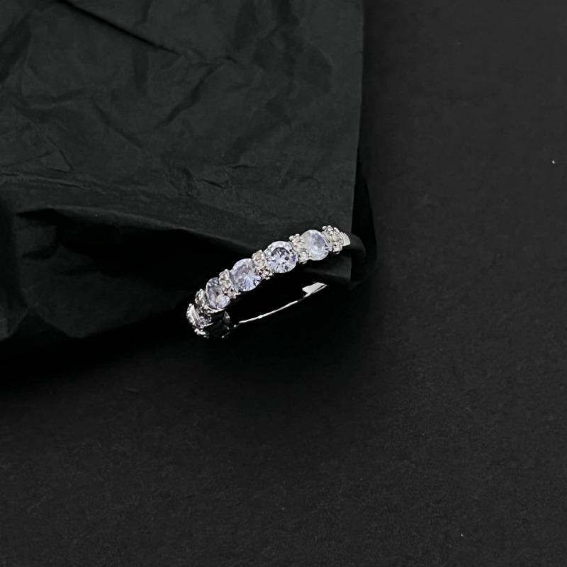 1PC Zircon Ring Luxury Personality Women Simple Fashion Full Oval Zircon Rings Wedding Party Jewelry Gifts
