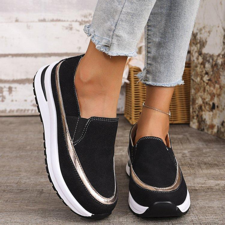 Casual large-size muffin heel women's shoes autumn new women's comfortable soft-soled single shoes