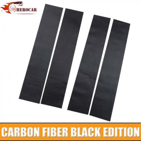 Car Window Pillar Post Trim Sticker Decal For Ford F150 2009-2014 Carbon Fiber