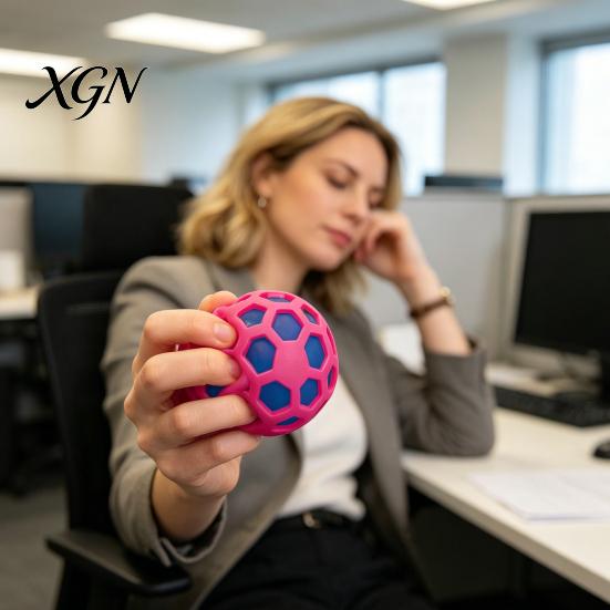 Hand Kneading Toy Colorful Grid Stress Ball, TPR Slow Rising Fidget for Anxiety Relief, Palm-sized Reliever Soft Squeeze Decompression