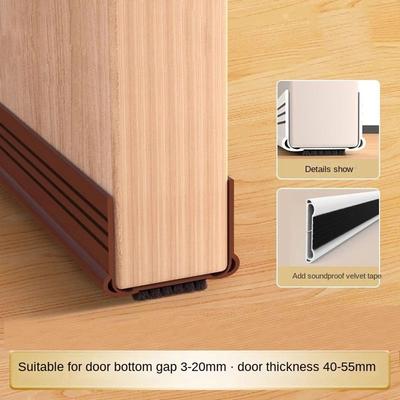 PVC Door Seal Strip Anti Collision Flexible Door Draft Stopper 93cm Windproof Soundproof Home Door Bottom Weather Stripping