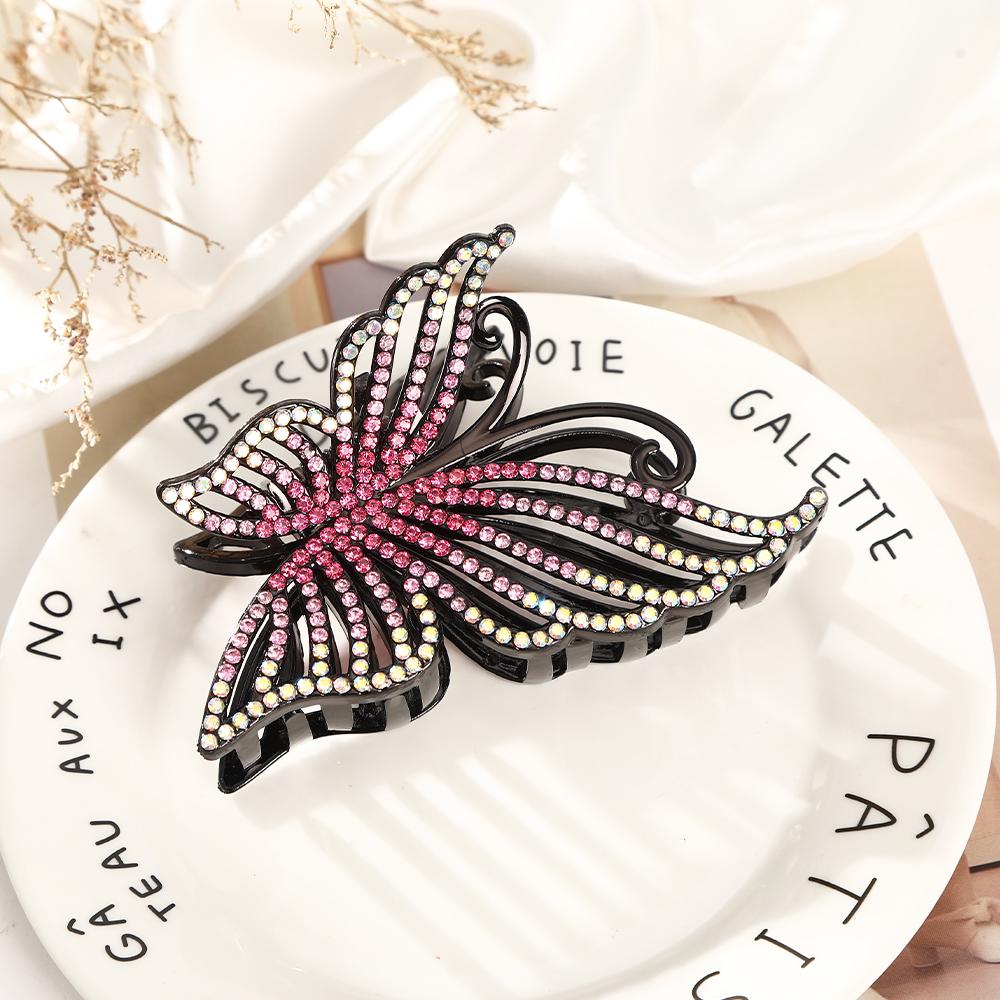 Rhinestone Butterfly  Hair Claw Clips Hair Claw For Women Elegant Ponytail Holder Hairpins Hair Crab Fashion Hair Accessories