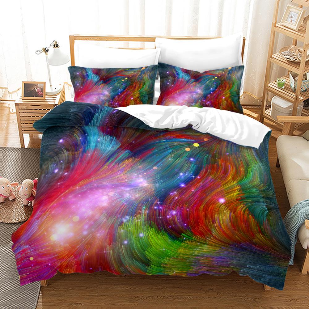 Dream Halo Dyeing Bedding Set Single Double Twin Size For Girls Kids Beauty Home Decor Soft Bedclothes Colorful Duvet Cover Set