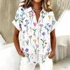 Blusa da Donna alla Moda e Casual, Maglietta a Maniche Corte Stampata