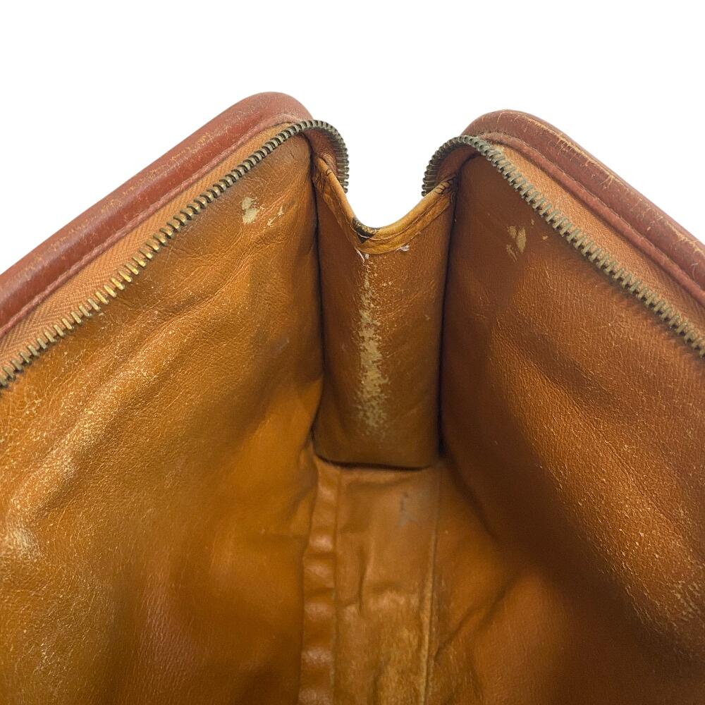 MCM Clutch Beutel Leder Aktentasche Beige Leder Herren Gebraucht