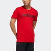 Adidas Neo Sports Print Logo Crew Neck T-Shirt Men Tops Red FP7388