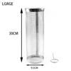 Stainless Steel Grill Multiuse Roaster Rolling Cylinder Basket Portable Mesh Rotating BBQ Cage Oven Home Barbecue Accessories