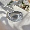 French Retro Hollow Full Diamond Zir*****Pen Ring Niche Design Fashion High Sense Light Luxury Personality Ring Women