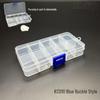 10-Grid Detachable Plastic Storage Box for Tools and Accessories