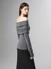 Women's Slim Fit One-Shoulder Knit Top: Early Autumn High-End Sweater Layer