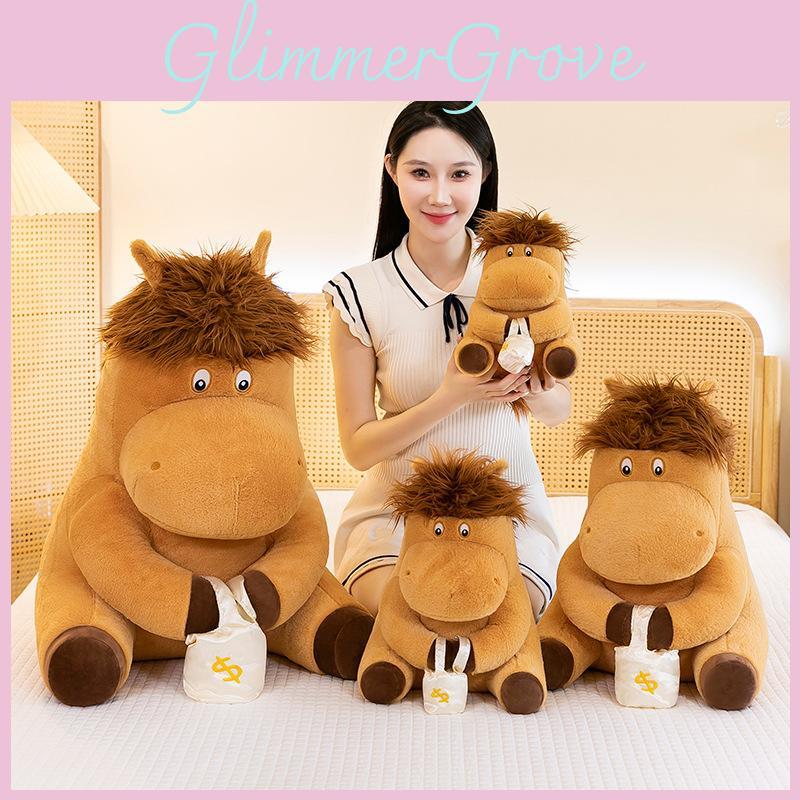 Adorable New Style Plush Working Pony Toy Cuddly Stuffed Animal Pillow Gift For Girls