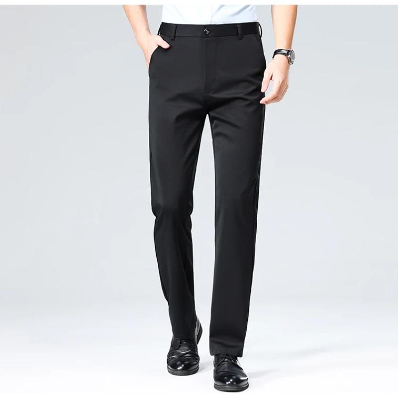Men s Casual Trousers, Straight-leg Dress Pants, Spring/summer Loose Fit Business Non-iron Long Pants, Bullet Stretch Suit Pants 29