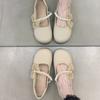 Temperament French Mary Jane Single Shoes Women's Flat Bottom Summer 2025 New Versatile Fairy Style Bow Beanie Shoes