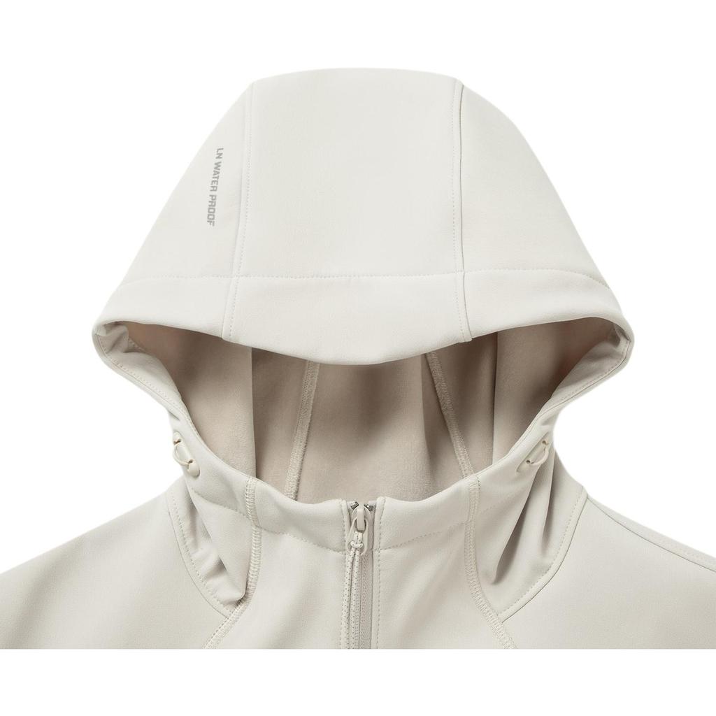 Li Ning Fitness Series Windproof Water-Repellent Warm Hooded Jacket With Logo Women Jacket AFDVE78-6