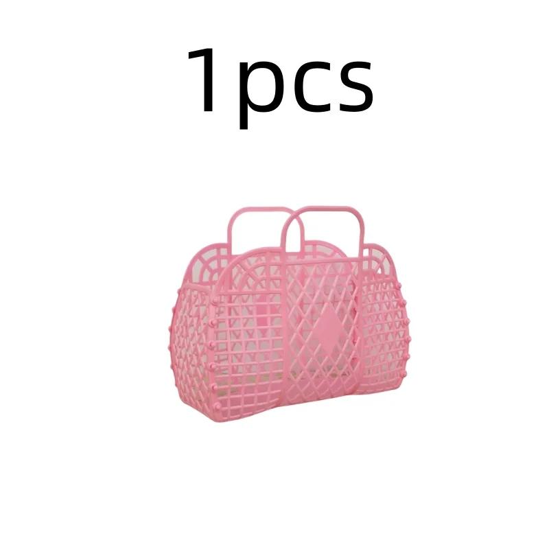 Detachable Shower Basket Plastic Bath Basket Bathroom Hollow Wash Storage Basket Shopping Basket