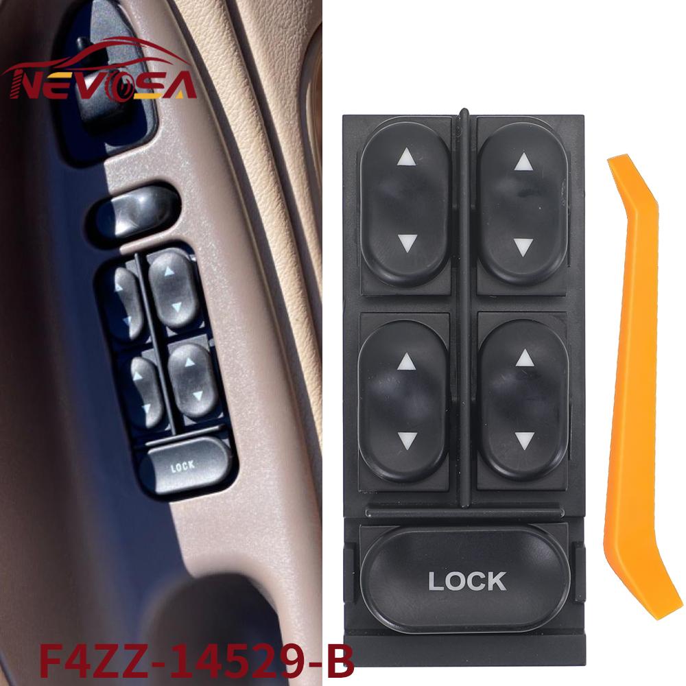 Master Power Window Switch For 1994-2004 Ford Mustang Convertible 1997-2002 Escort 97-99 Mercury Tracer F4ZZ-14529-B F4ZZ14529B Left hand driver