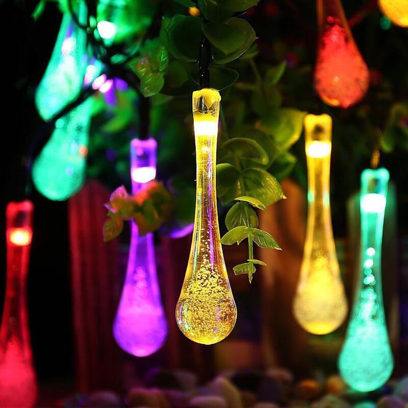 Solar Water Drop Garden String Lights